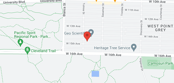 map of 4583 W 15TH AVENUE